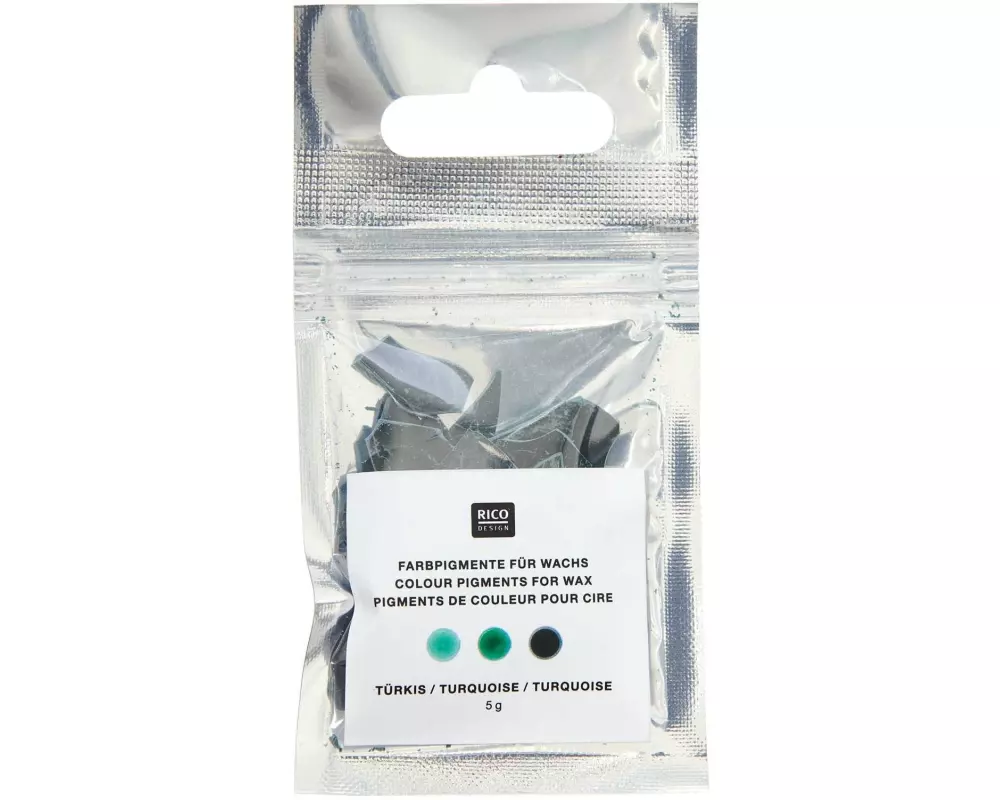 Rico Design Wachsfarben Kerzenfarbe 5 g, Türkis