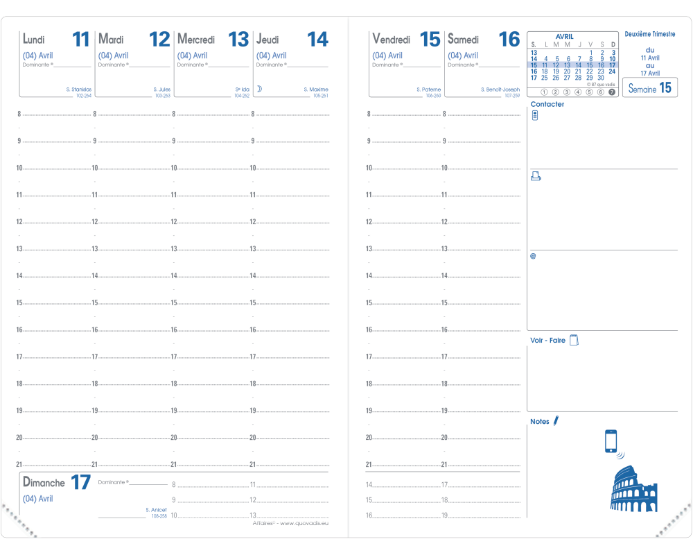 QUO-VADIS Ersatzinhalt Affaires 2026 004005Q 1W/2S Impala/Club FR 10x15cm