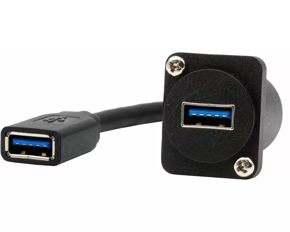 Exsys USB 3.1 Adapter D-Typ Kabel USB-A Buchse - USB-A Buchse