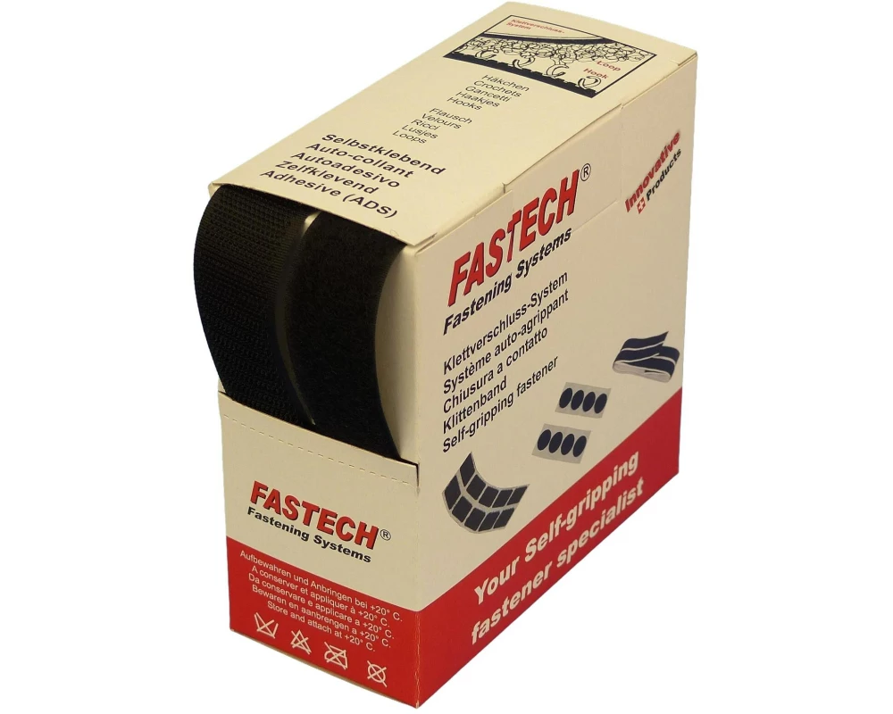 FASTECH Klettband-Box Schwarz