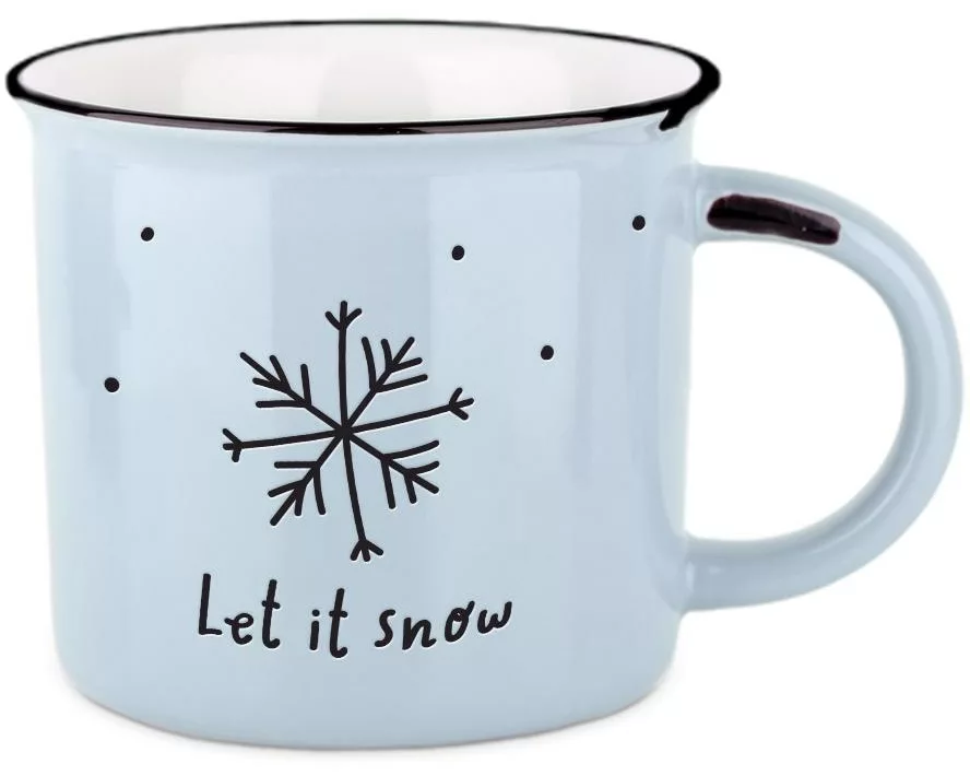 Grafik Werkstatt Vintage Becher Weihnachten, Let it snow