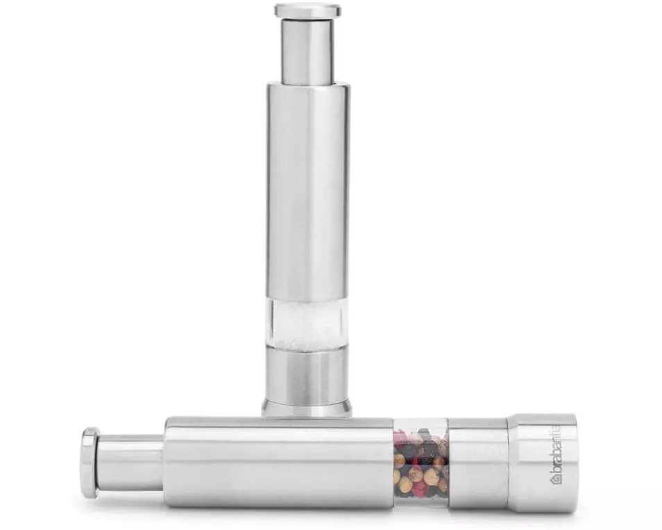 Brabantia Salz- und Pfeffermühle 2 Stück, 13.5 cm, Silber
