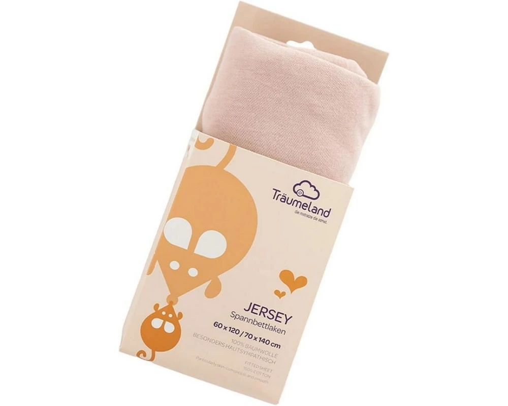 Träumeland Spannbettlaken Jersey Rose Smoke 60 x 120 cm + 70 x 140 cm
