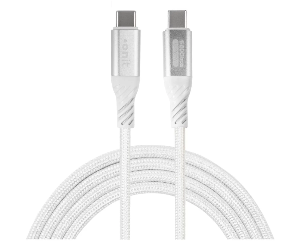 onit USB4-Kabel v2.0 Premium USB-C - USB-C 0.5 m, Weiss