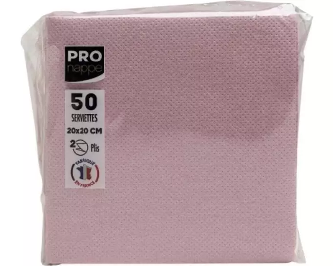 PRO nappe Papierservietten Altrosa 20 cm x 20 cm, 50 Stück