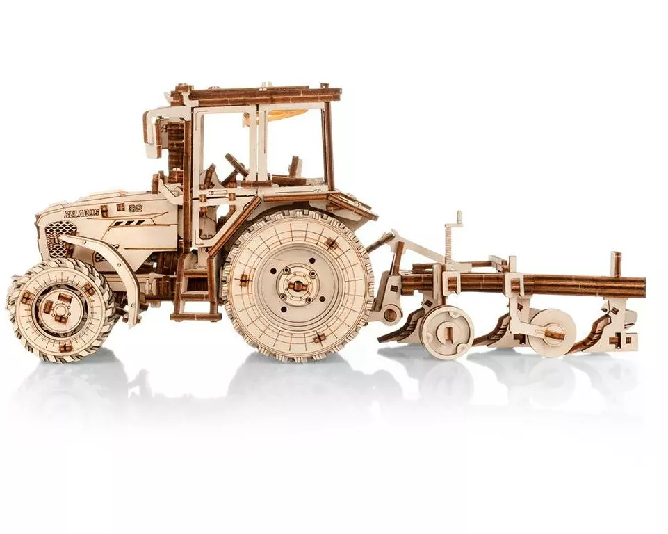 Eco-Wood-Art Bausatz Traktor 82.3 mit Pflug