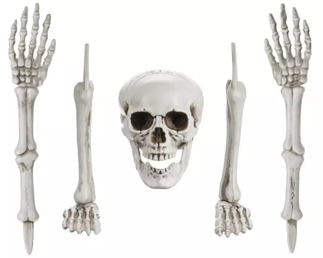Partydeco Halloweenfigur Skelett 5-teilig