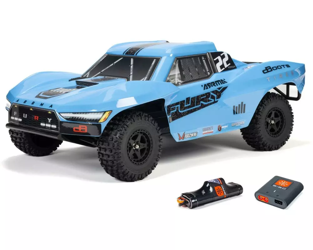 Arrma Short Course Truck Fury Mega 550 2WD, 1:10, RTR, Blau