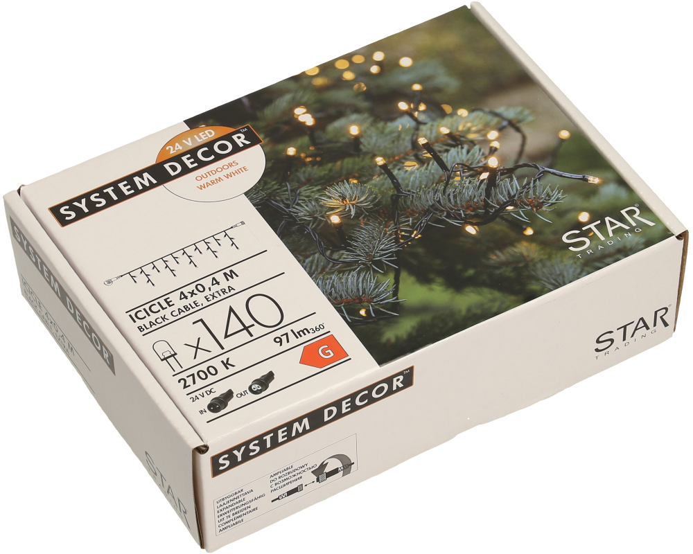 STAR TRADING System Decor Lichterkette 4m 12.495-87-1 Extra, schwarz