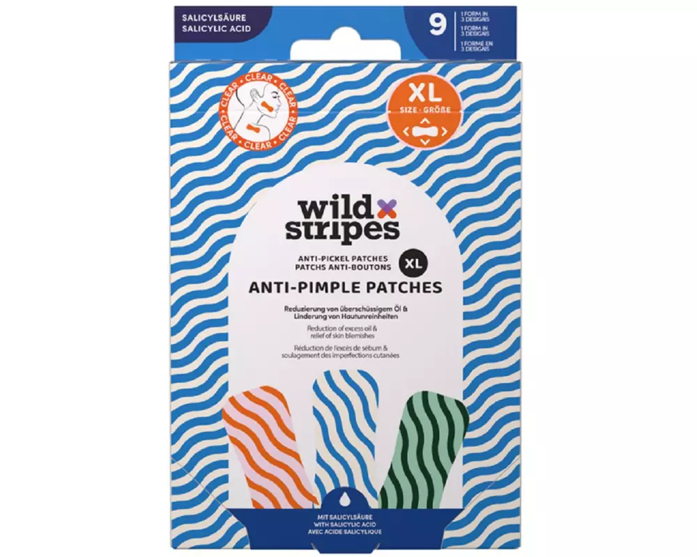 Wild Stripes Anti-Pickelpflaster XL, Salicylsäure, 9 Stück