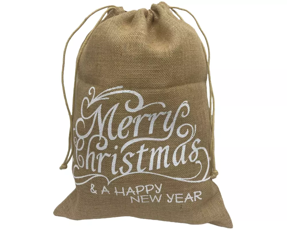 Dameco Jutesack Merry Christmas Schriftzug, 38 x 55 cm