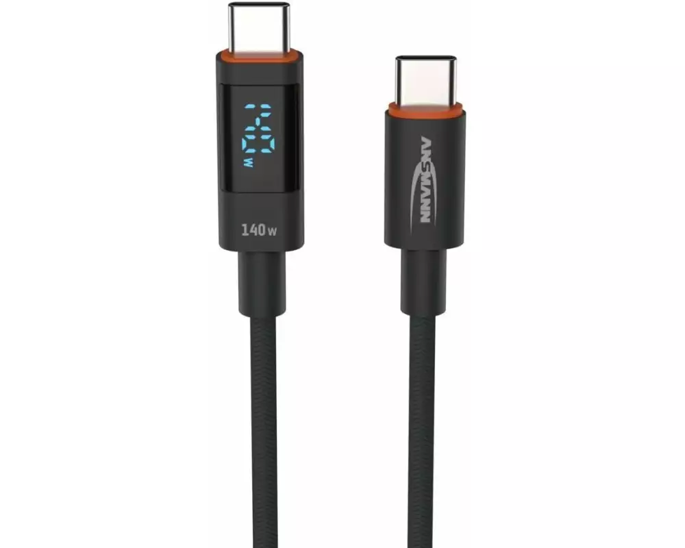 Ansmann USB-Ladekabel Typ-C auf USB Typ-C Kabel, 120 cm