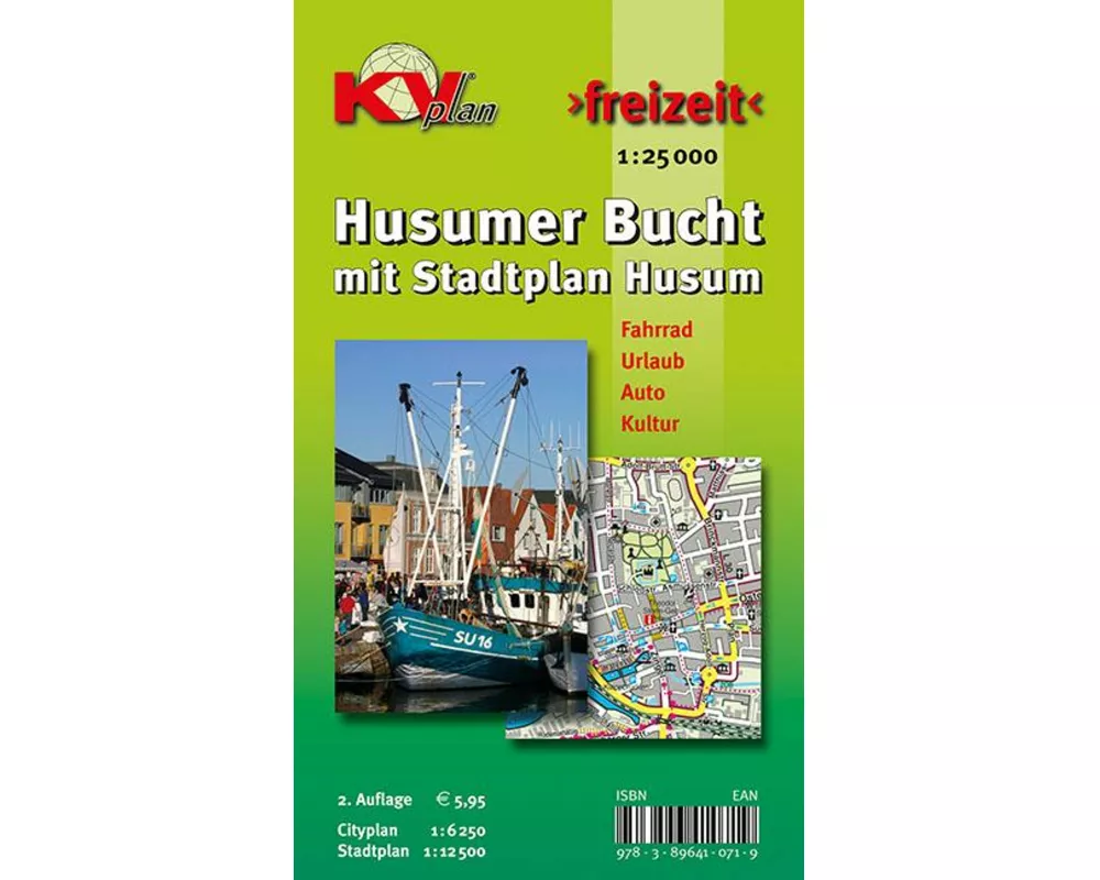 Husumer Bucht, KVplan, Radkarte/Freizeitkarte/Stadtplan, 1:25.000 / 1:12.500 /1:6.250