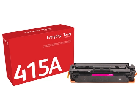 Everyday Magenta Toner by compatible with HP 415A (W2033A), Standard capacity. Black toner page yield: 2100 pages, Colour toner page yield: 2100 pages, Printing colours: Magenta, Quantity per pack: 1 pc(s)