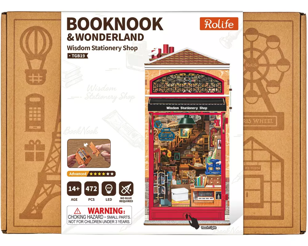 Rolife Rolife Wisdom Stationery Shop Book Nook aus Holz