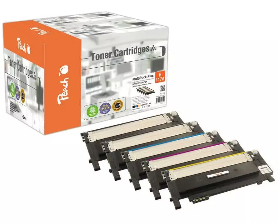 Peach Toner HP No. 117A XL 2x Black, 1x Cyan, Magenta, Yellow