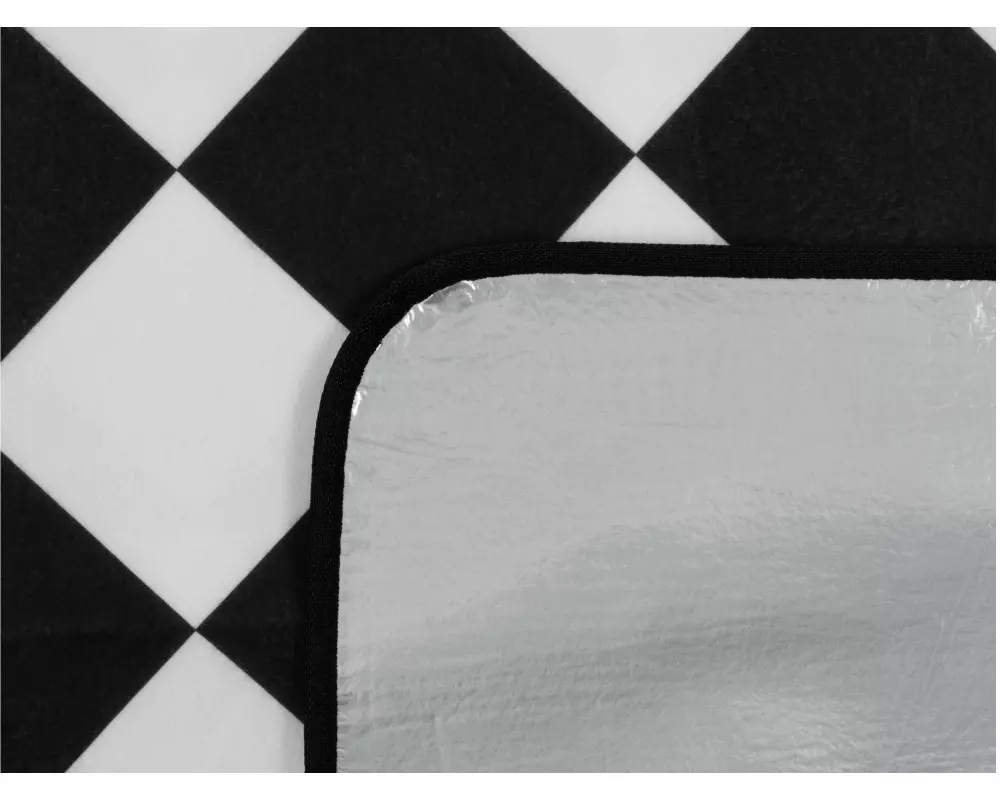 KOOR Picknickdecke Diamond, Schwarz/Weiss 150 x 200 cm