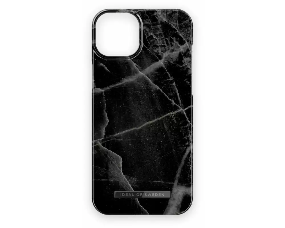 Ideal of Sweden Back Cover Black Thunder Marble iPhone 15 Plus