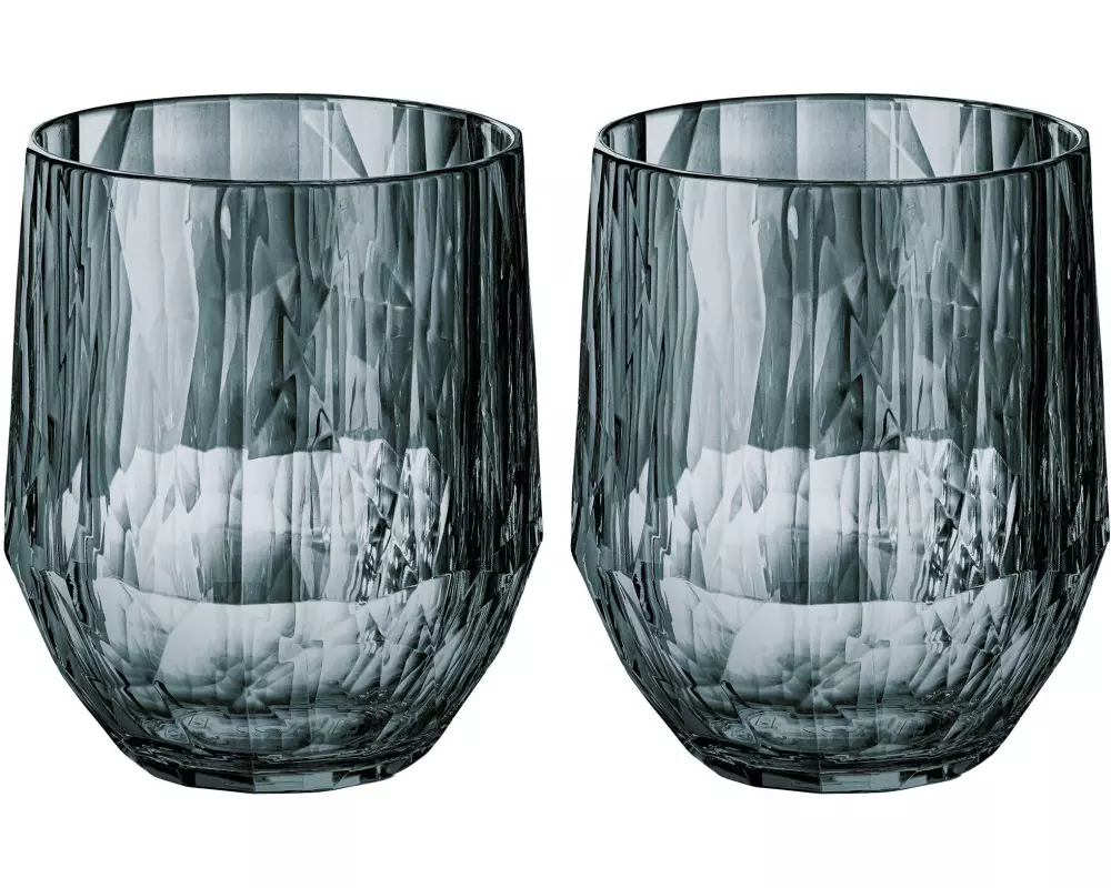 Koziol Trinkglas Club No. 23 200 ml, 2 Stück, Grau