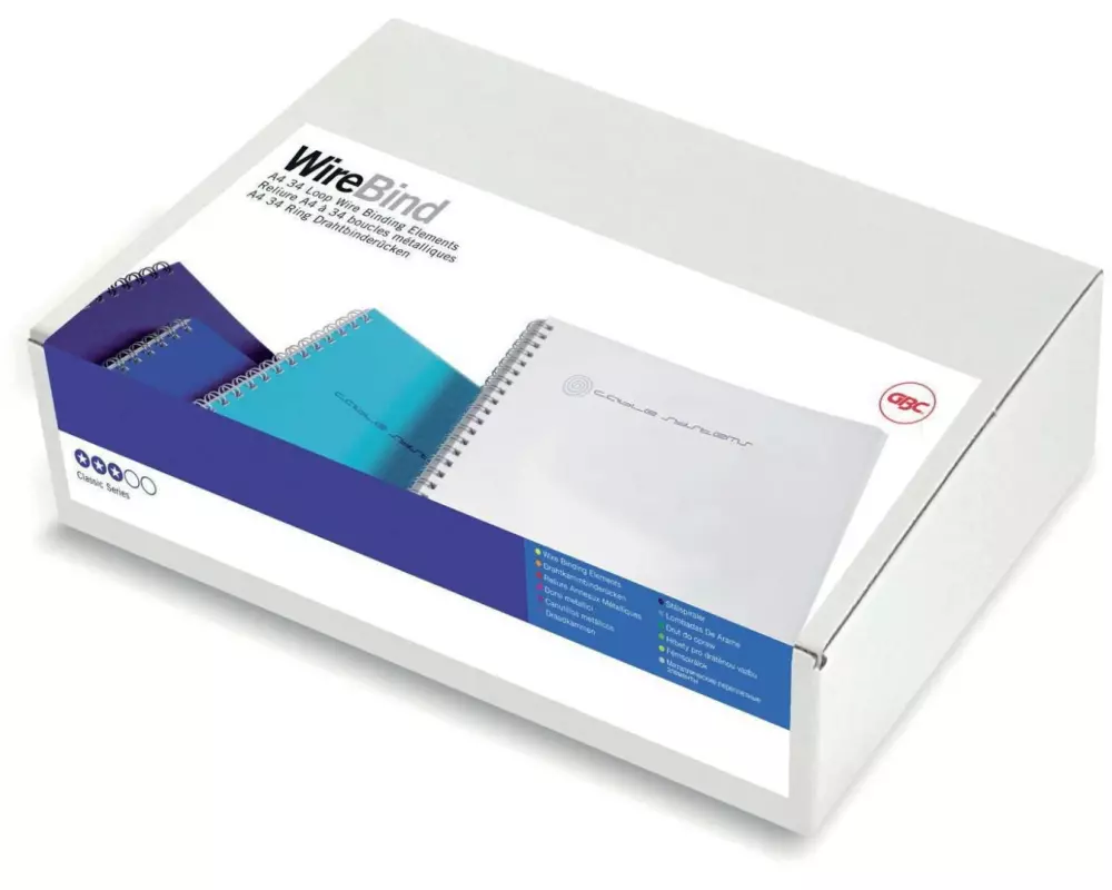 GBC Binderücken WireBind 12.5 mm Draht Silber, 100 Stück
