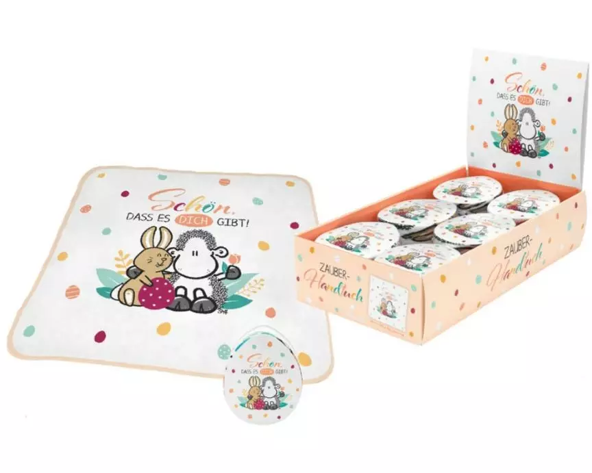 Sheepworld Handtuch Schön dass es dich gibt 30 x 30 cm, Mehrfarbig