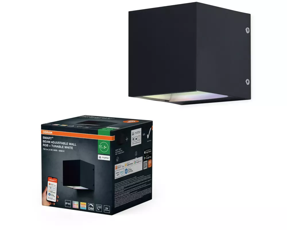 OSRAM Outdoor Wandleuchte SMART+ Matter Beam Adjust Wall RGBW