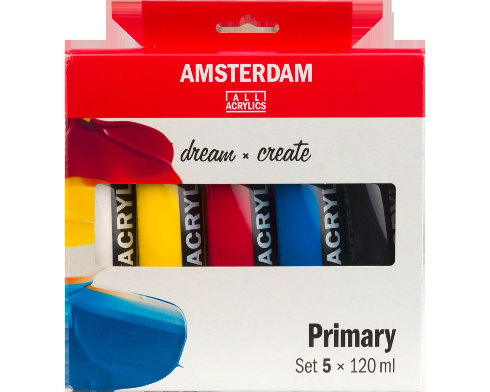 AMSTERDAM Standard Series Acryl Set 17791905 Primärfarben 5x120ml