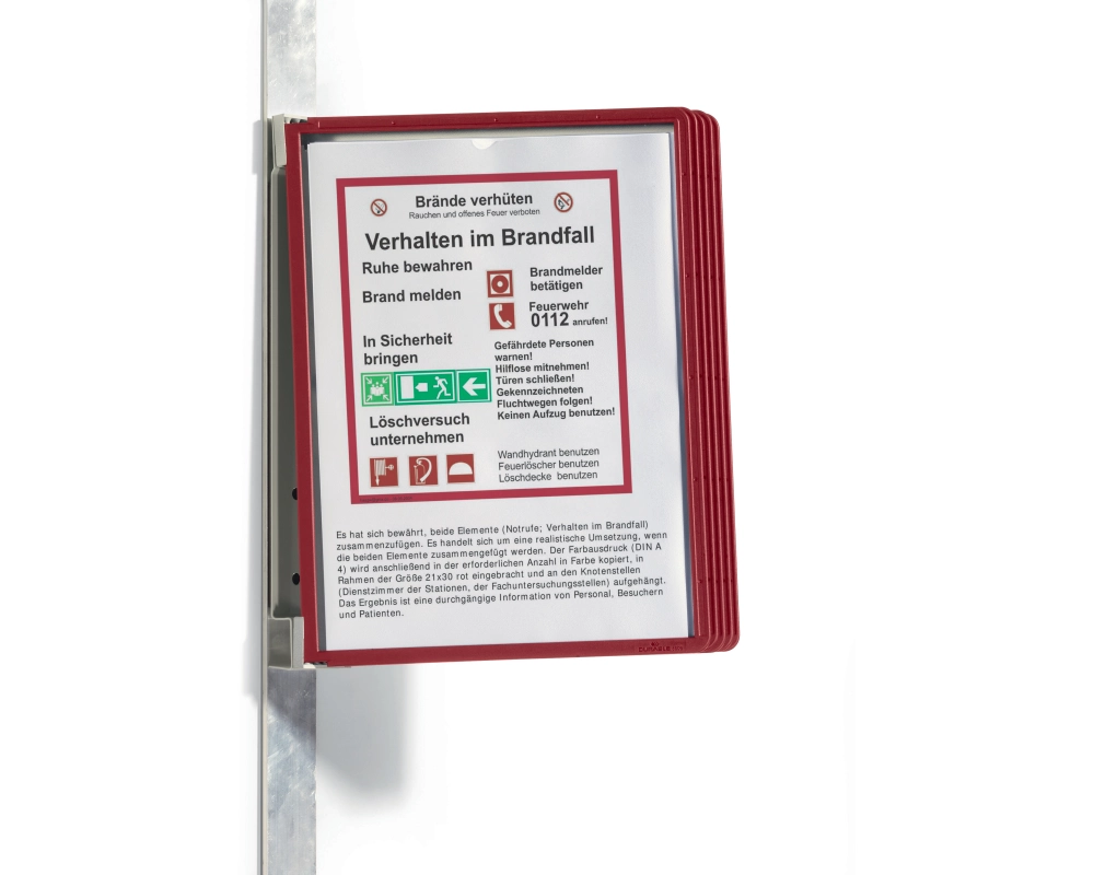 DURABLE Vario Magnet Wall, 5 Sherpa A4 591403 Set, rot