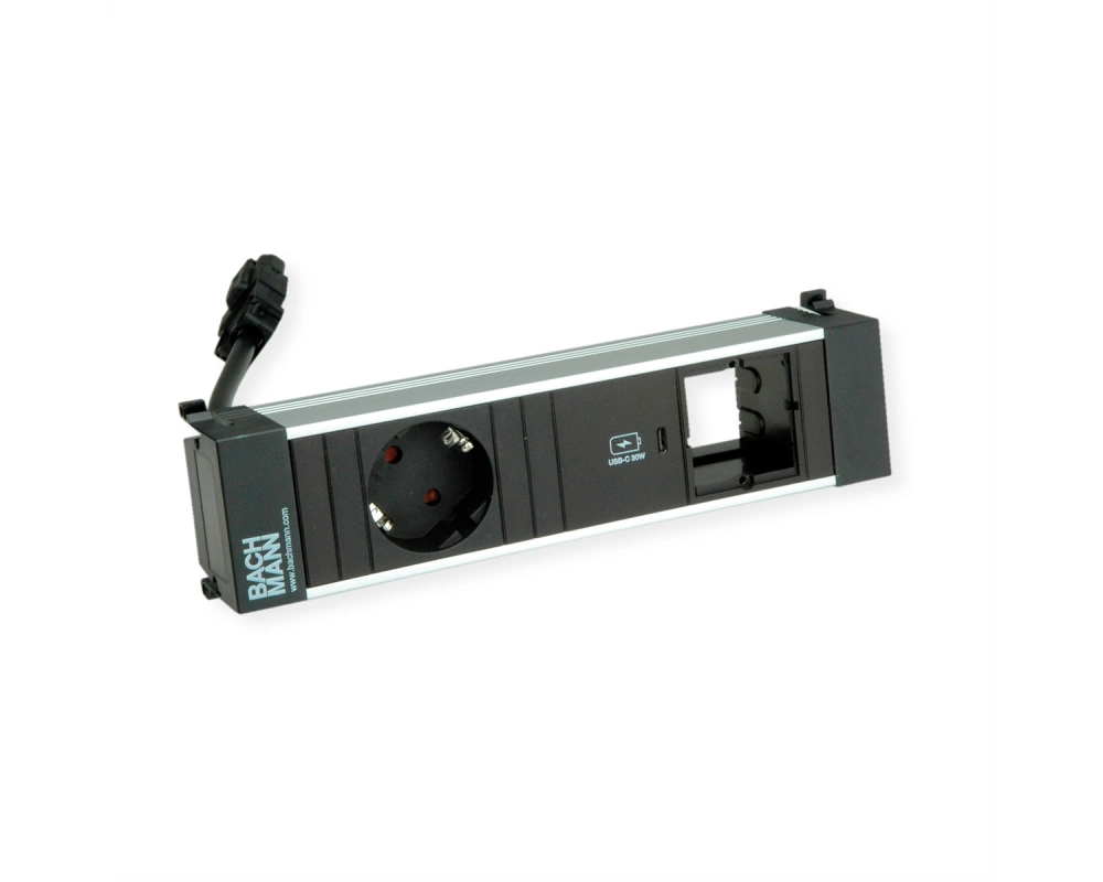 BACHMANN POWER FRAME 1xCEE7/3, 1xUSB C 30W 1xCM 0,2m GST18