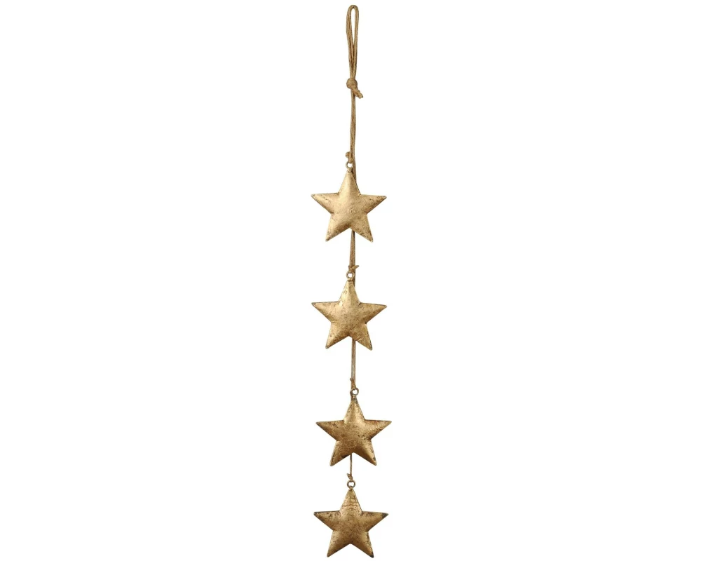 COCON Aufhänger Kette mit 4 Sternen, Gold Gold