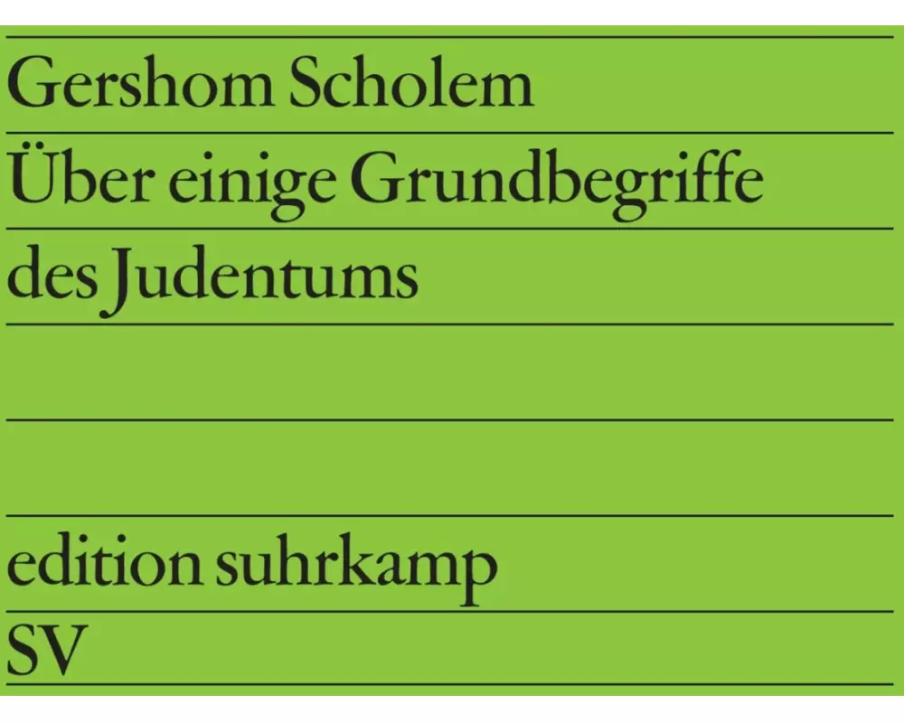 Über einige Grundbegriffe des Judentums
