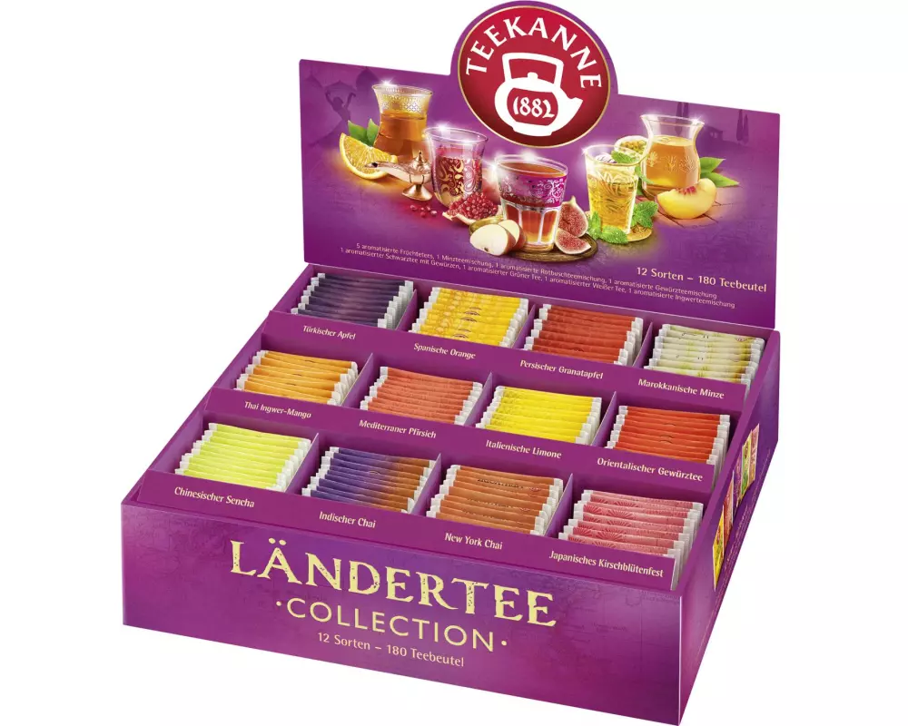 Teekanne Teebeutel Ländertee Collection Box 180 Stück