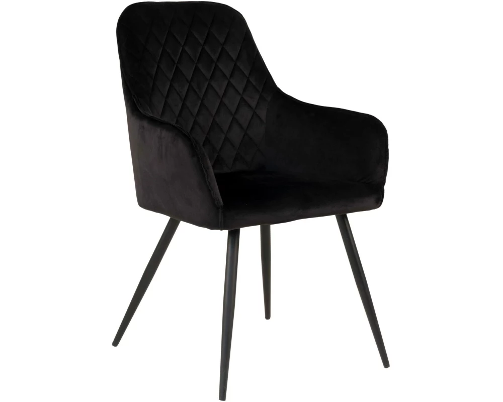 House Nordic Stuhl Harbo 65 x 57 x 87, Schwarz, 2 Stück