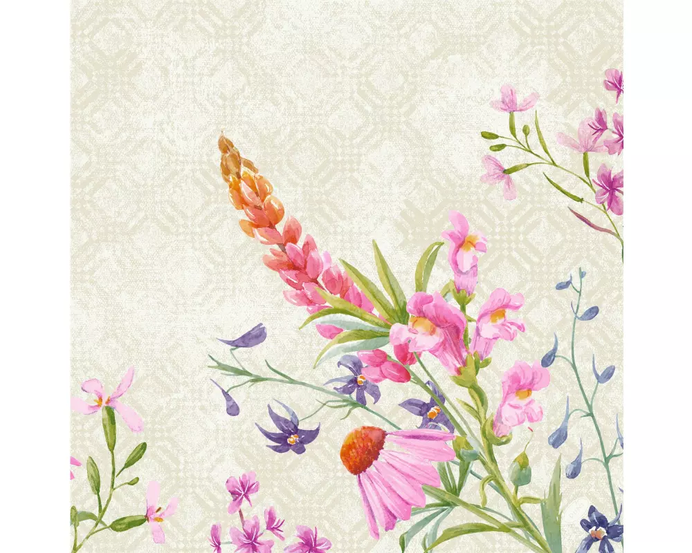 Duni Papierservietten Floret 40 cm x 40 cm, 50 Stück
