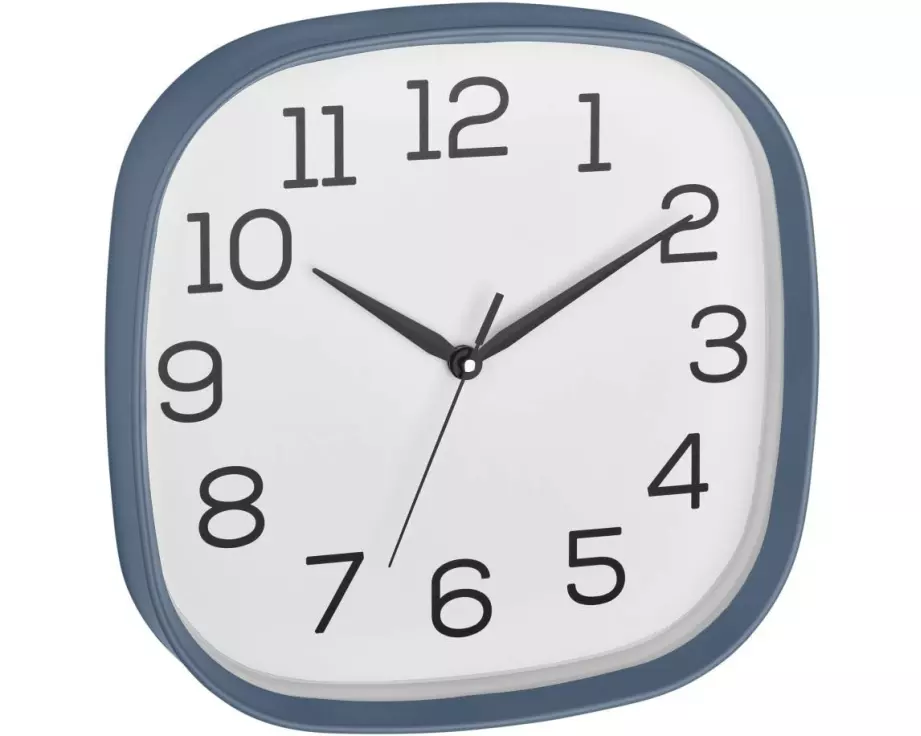 TFA Dostmann Wanduhr mit Sweep-Werk Taubenblau