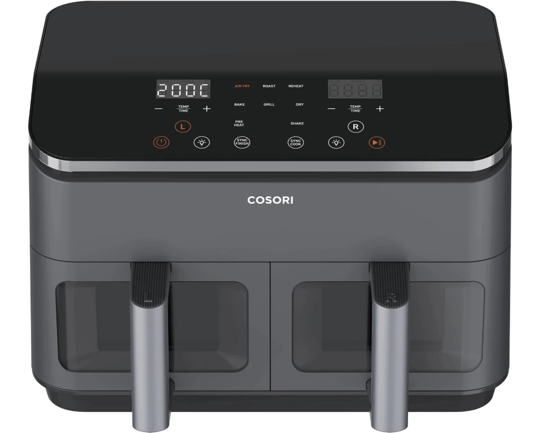 Cosori Heissluft-Fritteuse Dual Basket 8.5 l