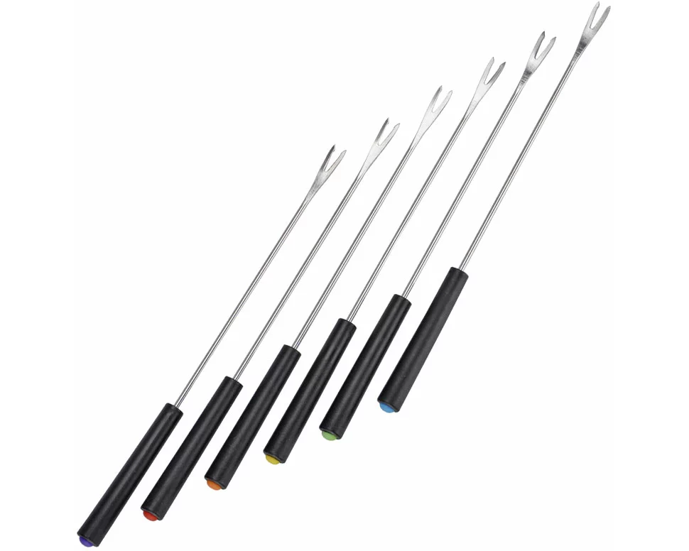 FS-STAR Fondue-Gabeln 6-tlg. schwarzer Griff