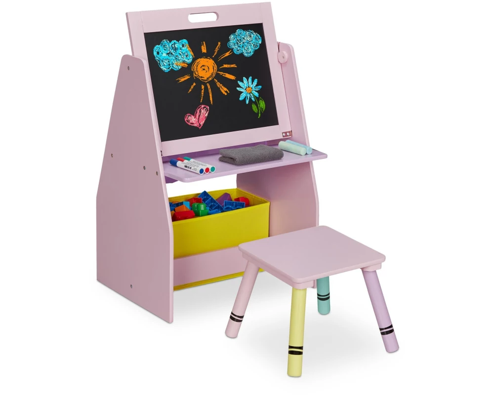 relaxdays Kinderregal mit Tafel