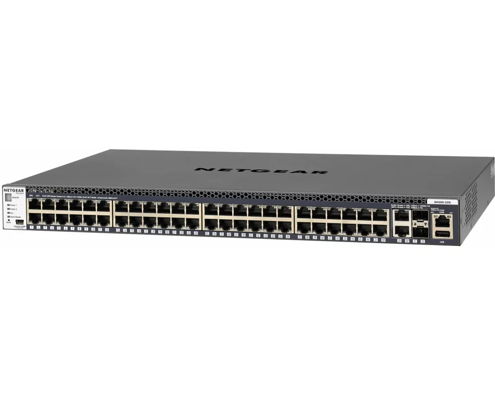 Netgear managed Switch GSM4352S-100NES, 52 Port. 10/100/1000 Mbit/s, 2x SFP