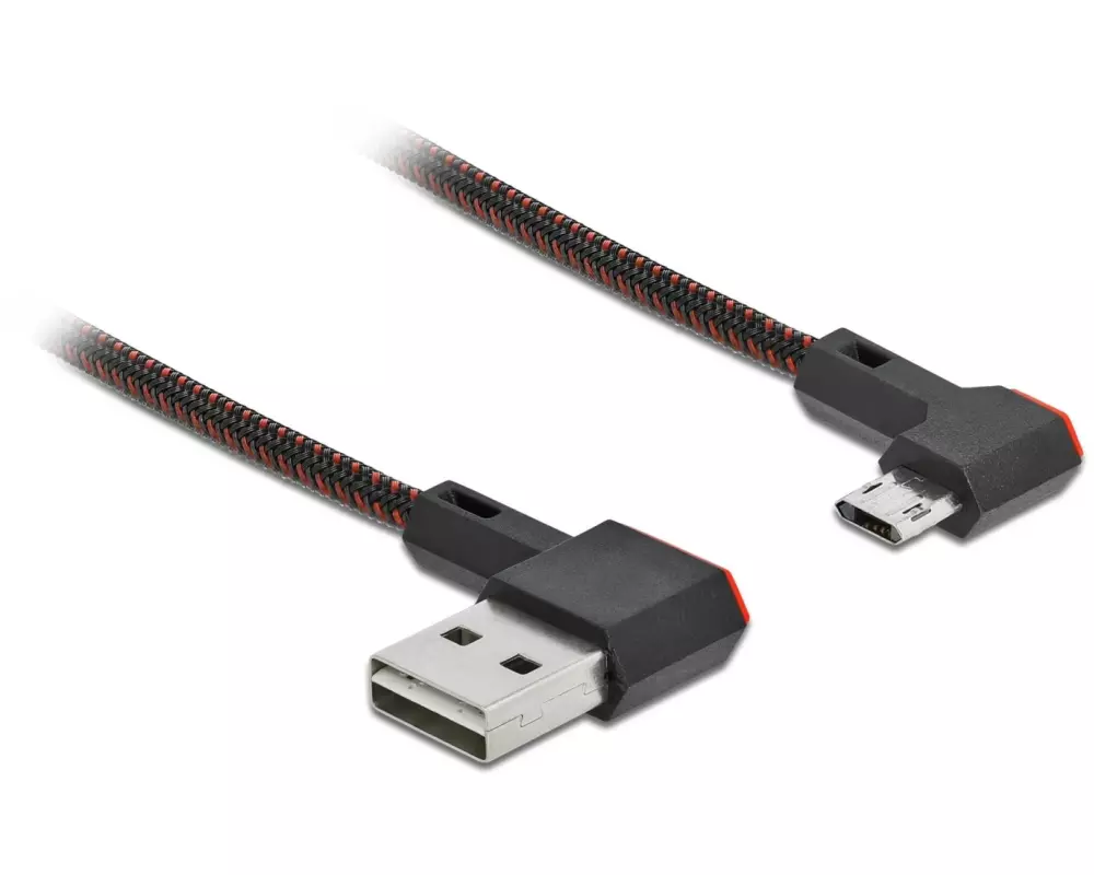 Delock USB 2.0-Kabel EASY USB, gewinkelt USB-A - Micro-USB B 1 m