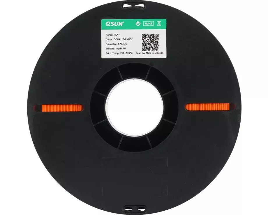 eSun Filament PLA+ HS, Korallenorange 1.75 mm 1 kg