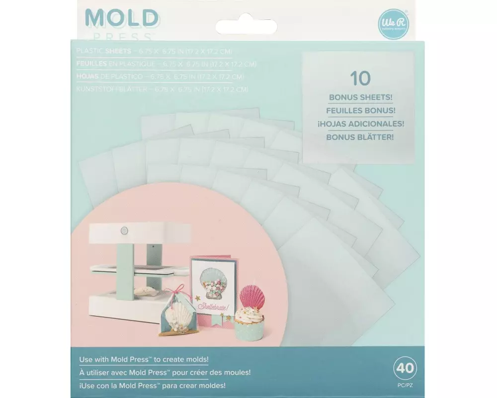We R Memory Keepers Kunststoffblätter Mold Press, 40 Stück