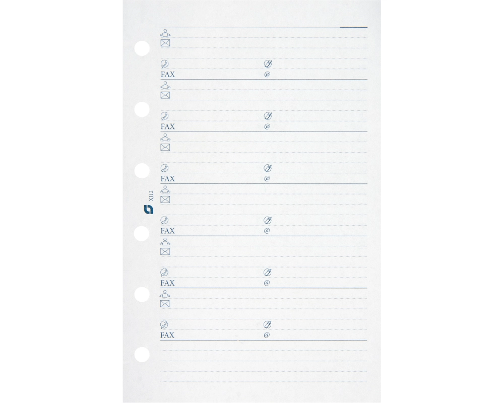 SUCCES Agenda Junior Adressseiten 84201200U weiss 50 Blatt 8x12.5cm