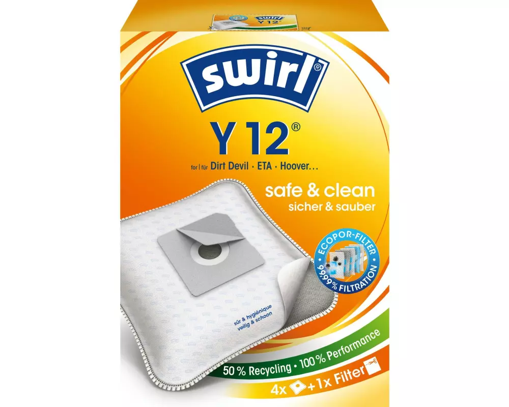 Swirl Staubfilterbeutel Y 12 4 Stück
