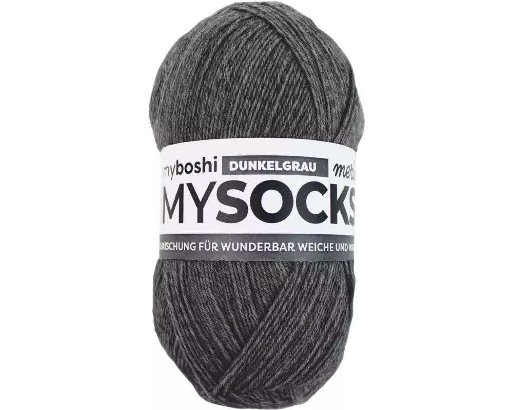 myBoshi Wolle Mysocks Merino Dunkelgrau