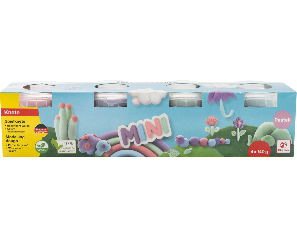 EBERHARD FABER Spielknete Set 572505 Pastell 4 Stück