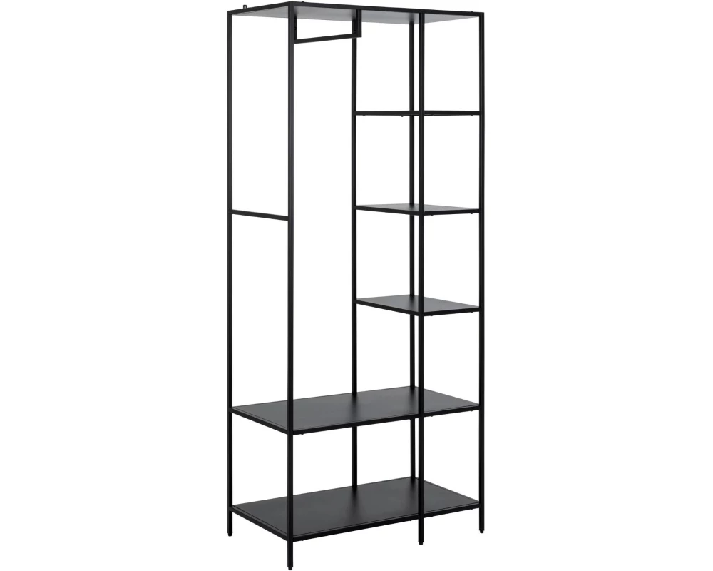 AC Design Garderobenständer Newcastle 80,1 x 45 x 185 cm, Schwarz