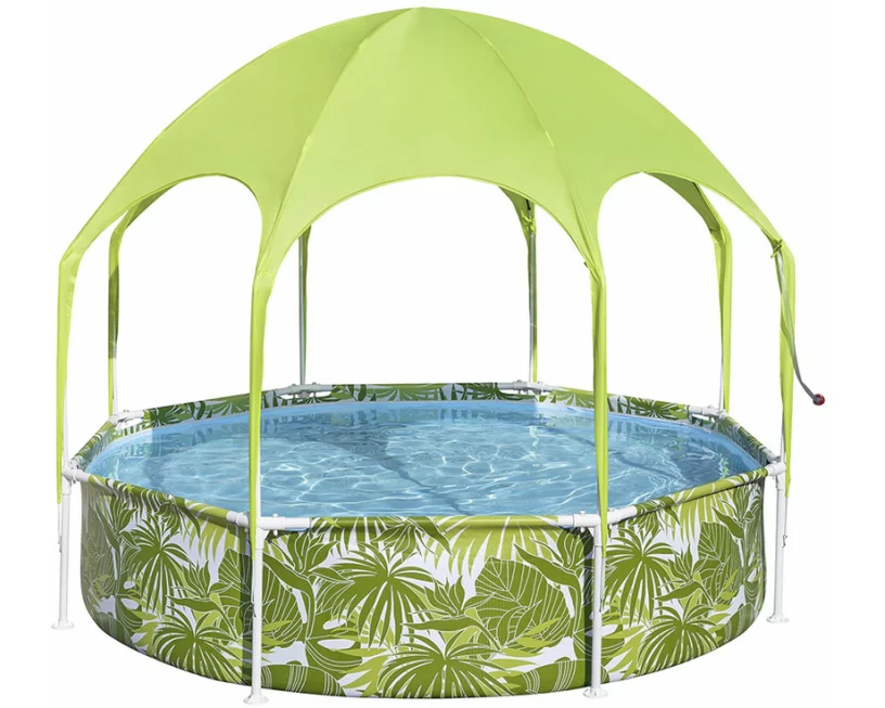 Bestway Splash-in-Shade runder Spielpool mit Sonnendach 244 x 51cm