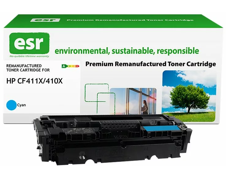 ESR Toner cartridge compatible with HP CF411X cyan High Capacity remanufactured 5.000 pages