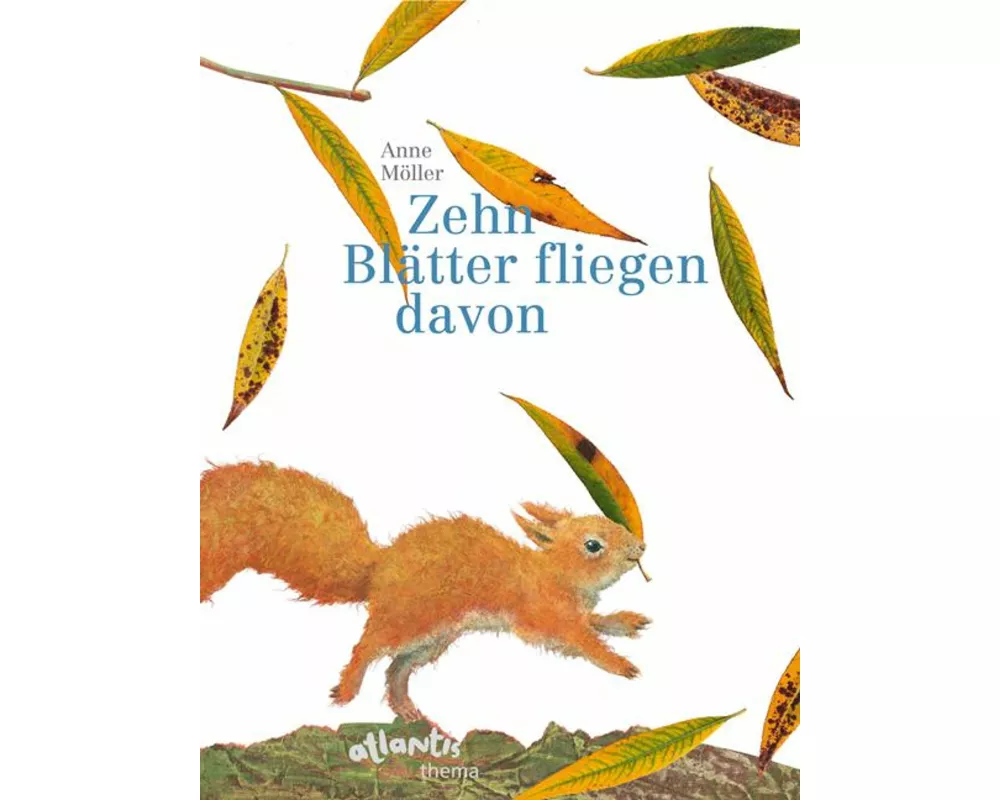 Zehn Blätter fliegen davon